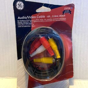 GE Audio / Video CABLE 6 Feet (1.8m) Black 23216 Brand New!